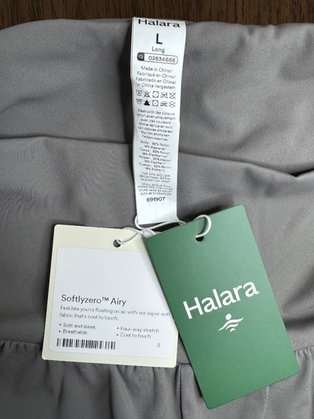 NWT Halara Softlyzero Airy Shorts Womens L Long Beige - Picture 4 of 4